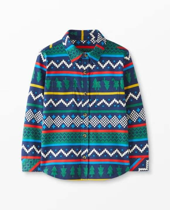 Hanna Andersson Other - Hanna Andersson Button Down In French Terry Winter Solstice Size 3T